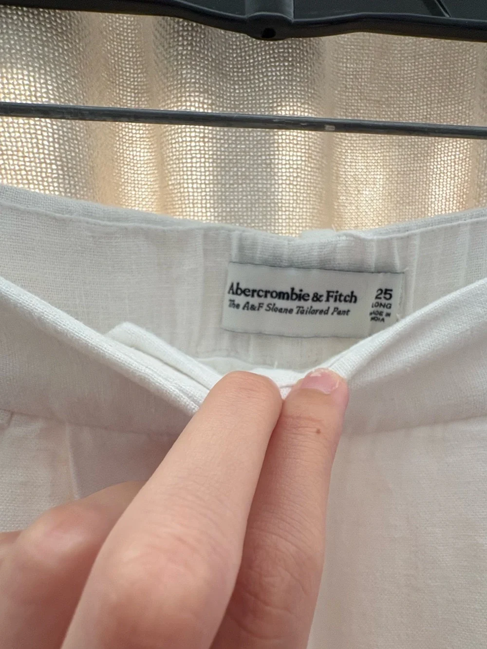 A&F Sloane Linen-Blend Tailored Wide Leg Pant
